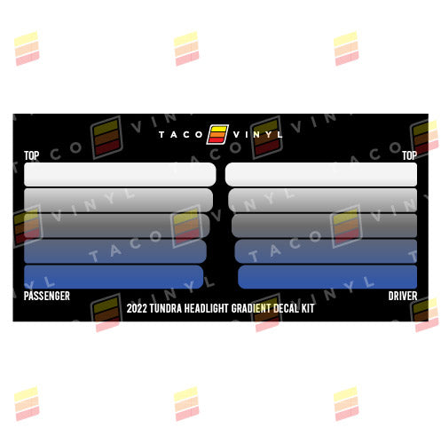 Load image into Gallery viewer, 2022+ Tundra Headlight Gradient Decal Kit
