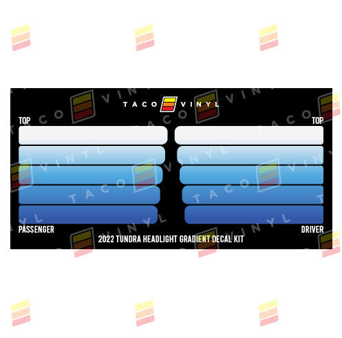 Load image into Gallery viewer, 2022+ Tundra Headlight Gradient Decal Kit
