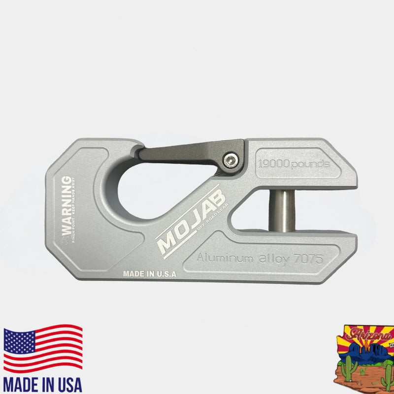Load image into Gallery viewer, Aluminum winch shackle, closed latch (LIFE TIME WARRANTY*)
