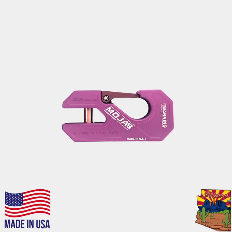Load image into Gallery viewer, Aluminum winch shackle, closed latch (LIFE TIME WARRANTY*)

