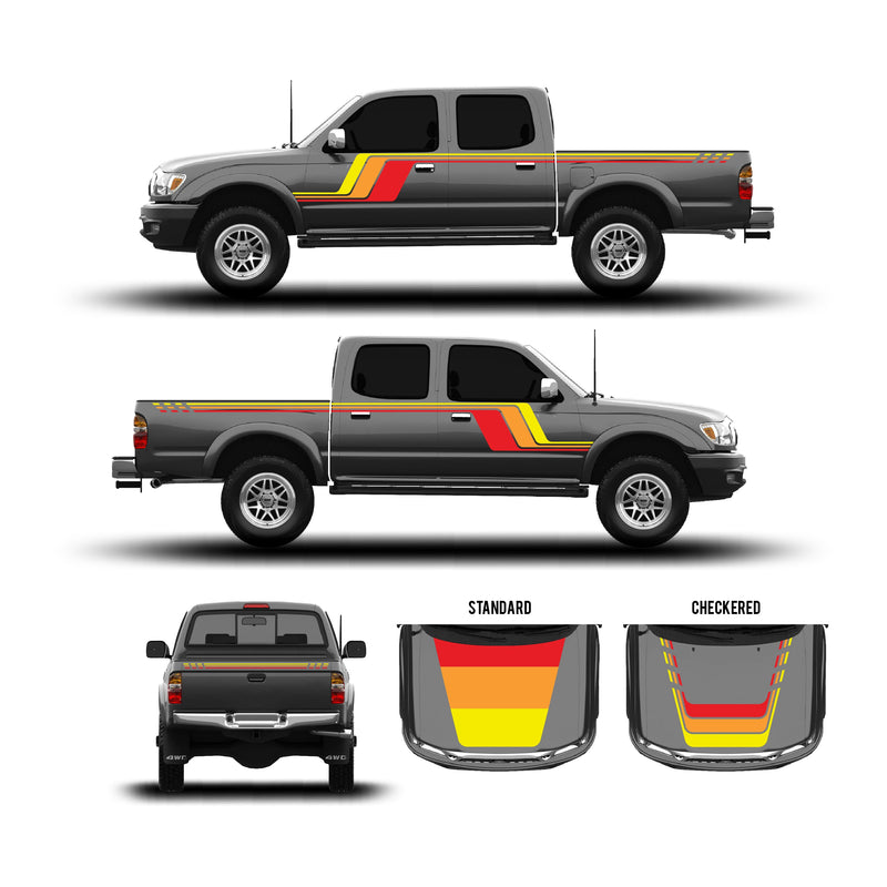 Load image into Gallery viewer, 2001-04 Tacoma Checkered Stripe Kit

