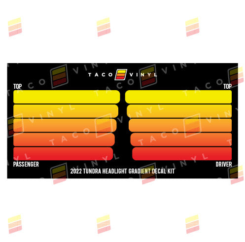 2022+ Tundra Headlight Gradient Decal Kit