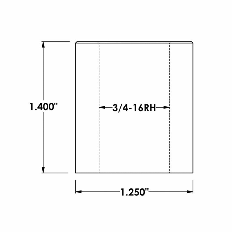 Load image into Gallery viewer, 3/4&quot;-16 x 1.25&quot; Square Bung
