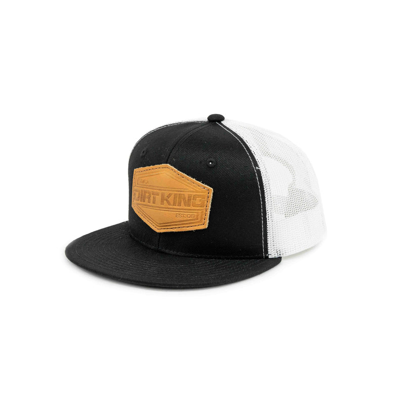 Load image into Gallery viewer, Mesh Snapback Hat With Leather Hex Patch
