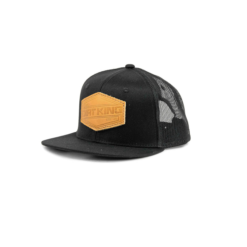 Load image into Gallery viewer, Mesh Snapback Hat With Leather Hex Patch
