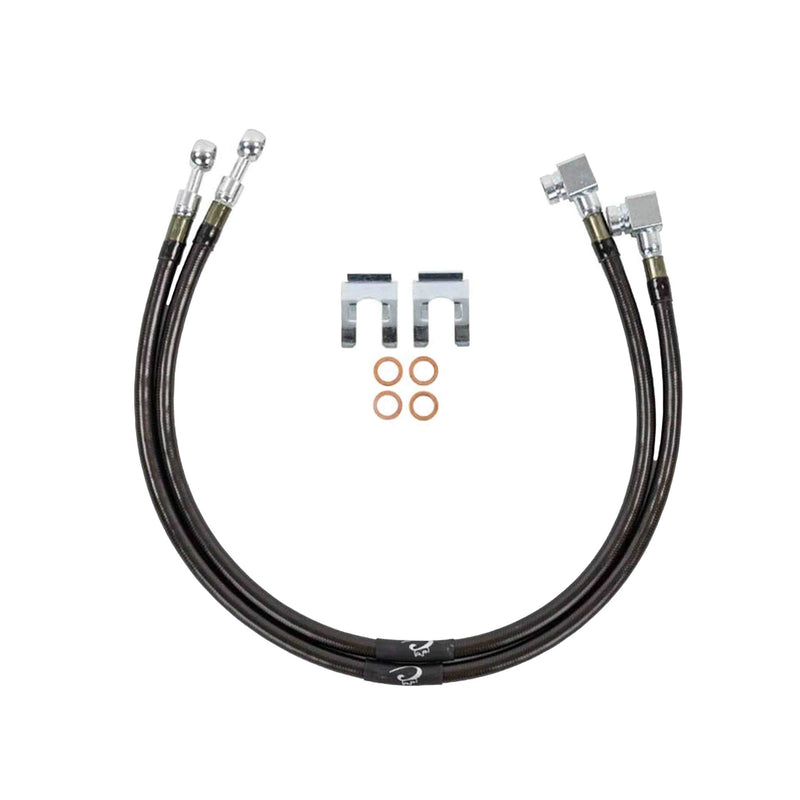 Load image into Gallery viewer, Brake Lines | 10mm Banjo x 3/8&quot;-24 90 Deg FIF
