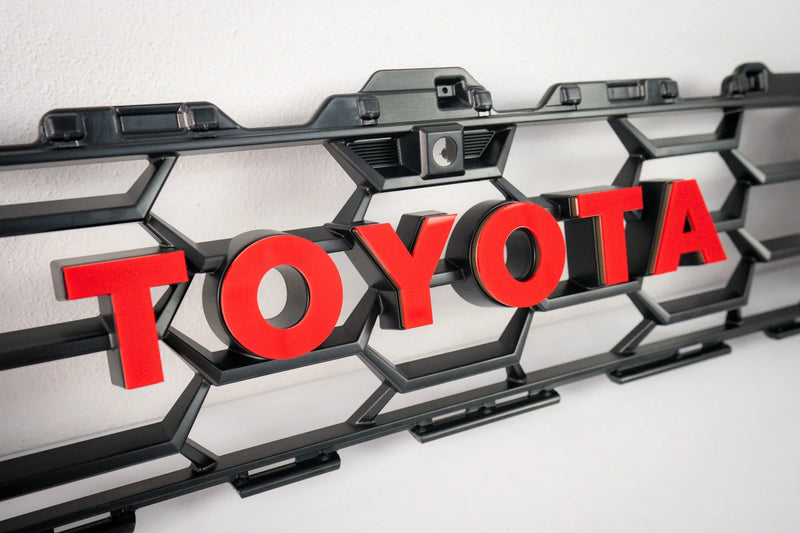 Load image into Gallery viewer, TOYOTA Front Grille Acrylic Emblem Overlays - 2025+ 4Runner TRD Pro / Trailhunter
