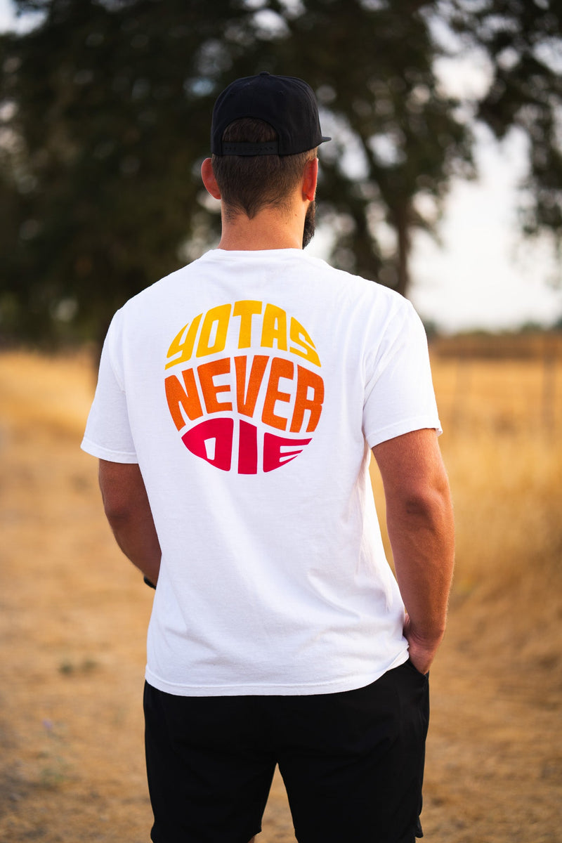 Load image into Gallery viewer, Yotas Never Die Signature T-Shirt (Two Side Print)
