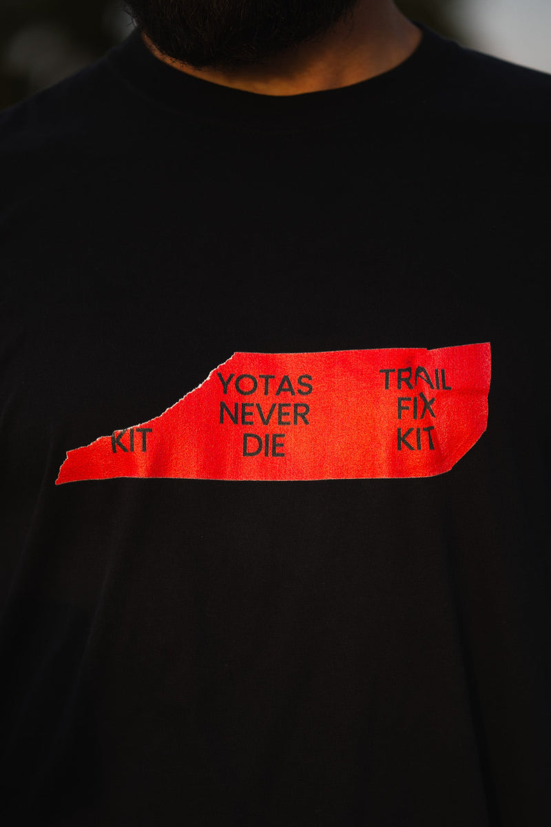 Load image into Gallery viewer, Duct Tape Trail Fix Yotas Never Die T-Shirt
