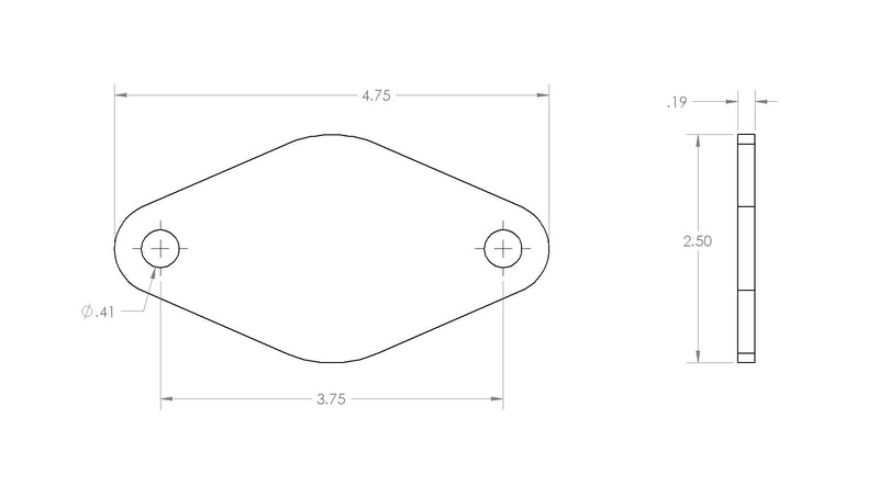 Load image into Gallery viewer, Large Oval Solid Mounting Plate
