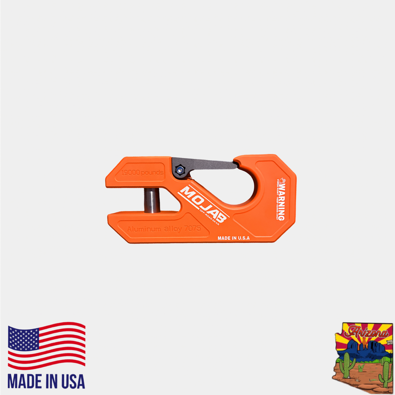 Load image into Gallery viewer, Aluminum winch shackle, closed latch (LIFE TIME WARRANTY*)
