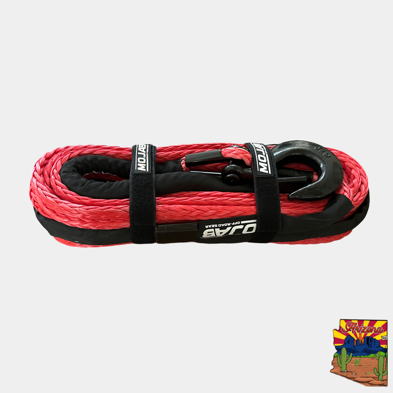 Load image into Gallery viewer, 1/2&#39;&#39; x 78&#39; Synthetic Winch Rope with Removable  forged winch hook
