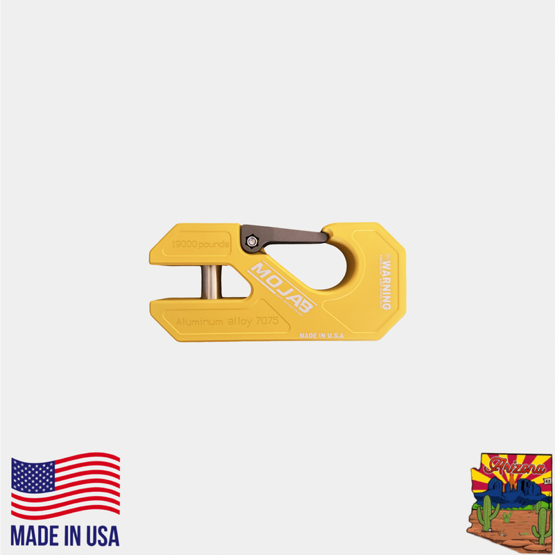 Load image into Gallery viewer, Aluminum winch shackle, closed latch (LIFE TIME WARRANTY*)
