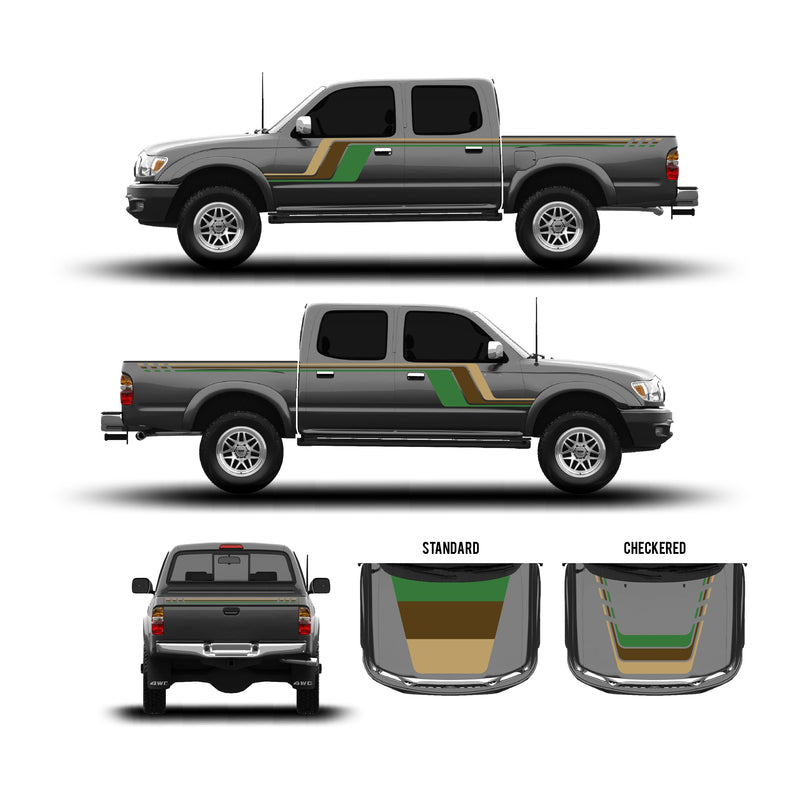 Load image into Gallery viewer, 2001-04 Tacoma Checkered Stripe Kit
