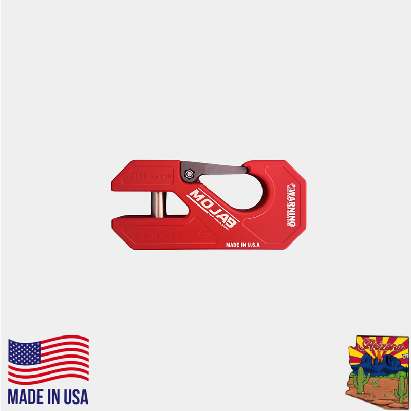 Load image into Gallery viewer, Aluminum winch shackle, closed latch (LIFE TIME WARRANTY*)
