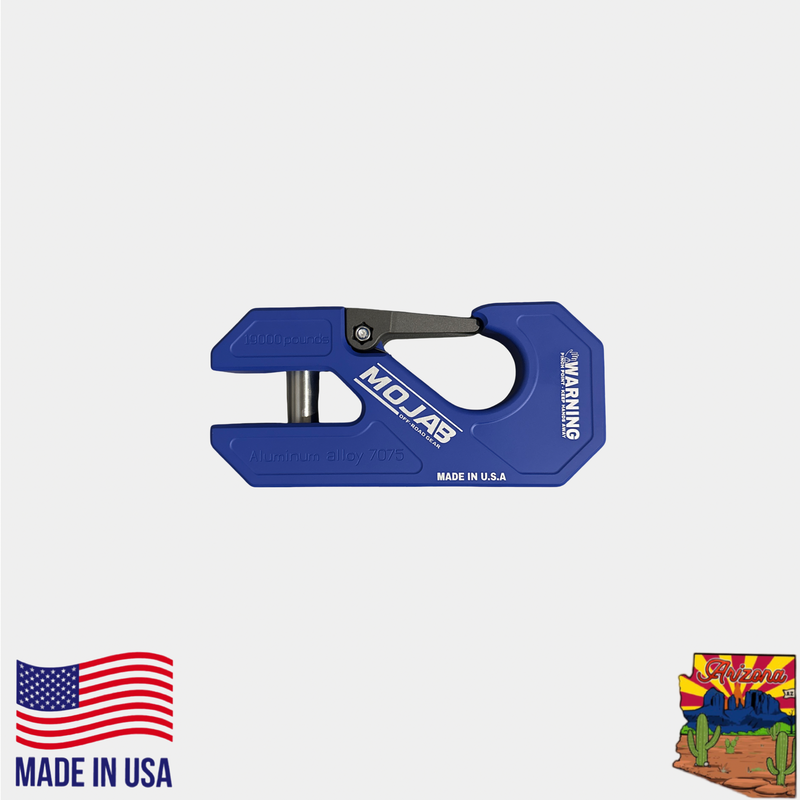 Load image into Gallery viewer, Aluminum winch shackle, closed latch (LIFE TIME WARRANTY*)
