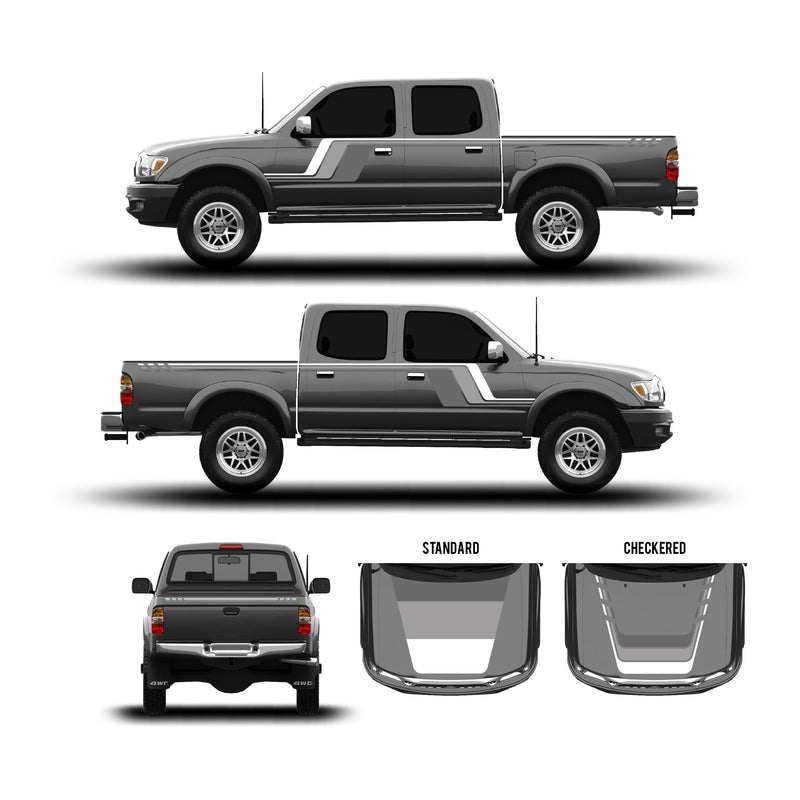 Load image into Gallery viewer, 2001-04 Tacoma Checkered Stripe Kit
