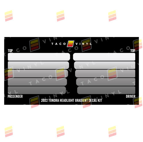 Load image into Gallery viewer, 2022+ Tundra Headlight Gradient Decal Kit
