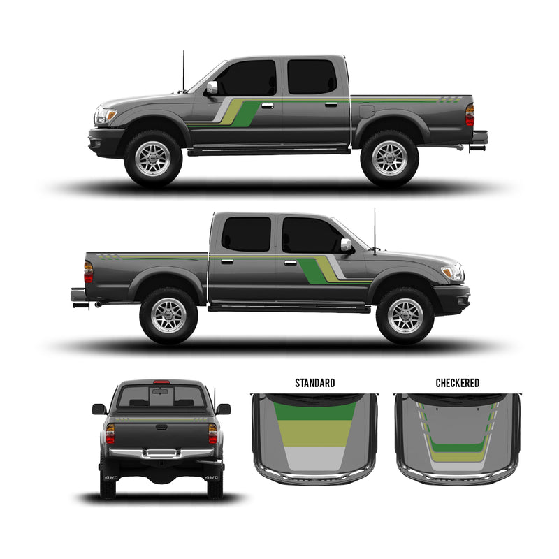 Load image into Gallery viewer, 2001-04 Tacoma Checkered Stripe Kit
