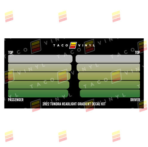 Load image into Gallery viewer, 2022+ Tundra Headlight Gradient Decal Kit
