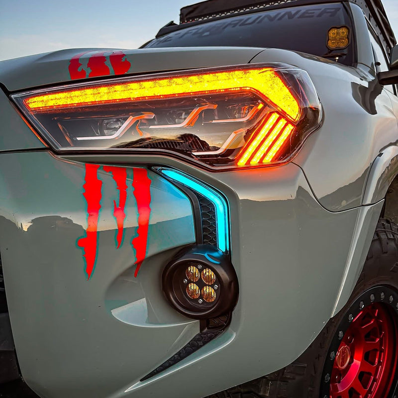 Load image into Gallery viewer, LED DRL Fog Light Fang Bezel Kit for 4Runner (2014-2024)
