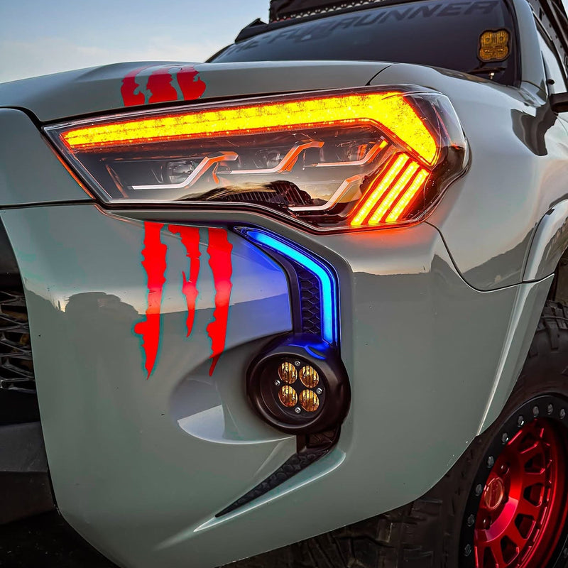 Load image into Gallery viewer, LED DRL Fog Light Fang Bezel Kit for 4Runner (2014-2024)
