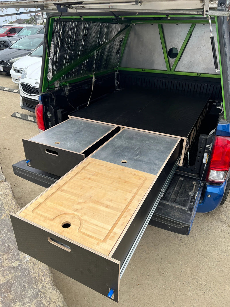 Load image into Gallery viewer, Toyota Tacoma 2nd Gen - 3rd Gen Dual Drawer Storage PreCut Kit - 2 options
