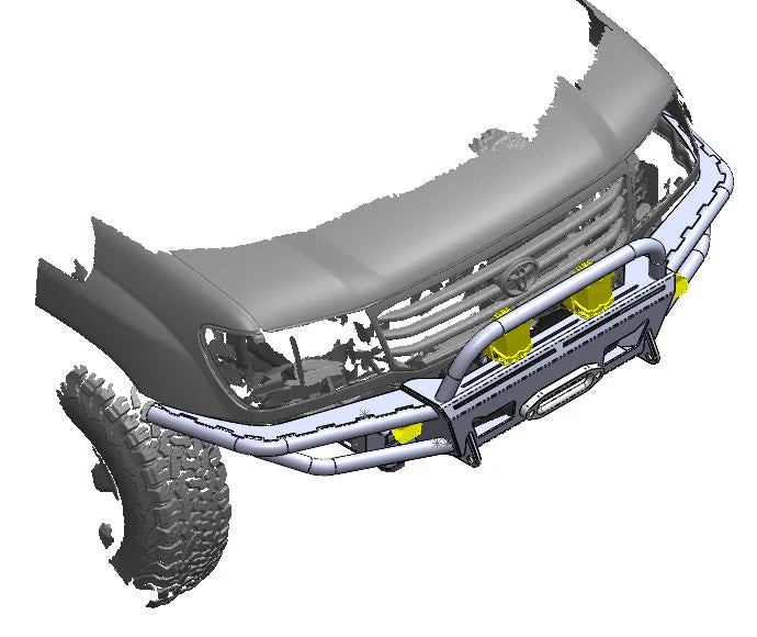 Load image into Gallery viewer, Lexus LX470 Front Bumper High Clearance STRYKER 100 - DIY Kit (1998 - 2007)
