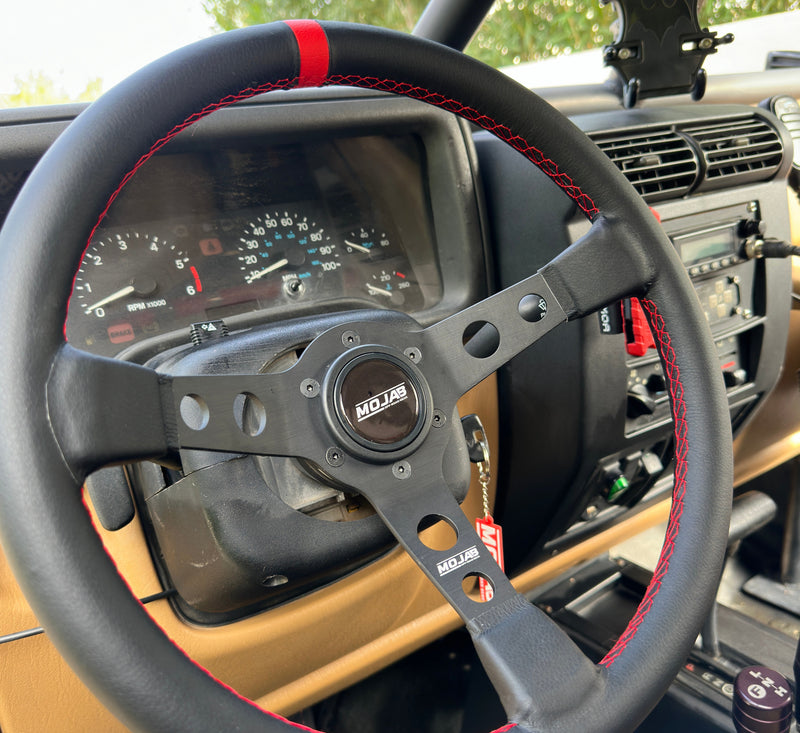 Load image into Gallery viewer, 13.5&#39;&#39;  MOJAB Deep Dish Steering Wheel Leather or Suede
