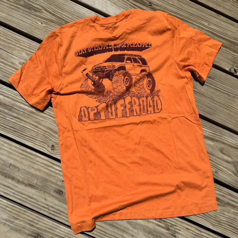 Load image into Gallery viewer, Stay Strapped T-Shirt (Tan or Orange)
