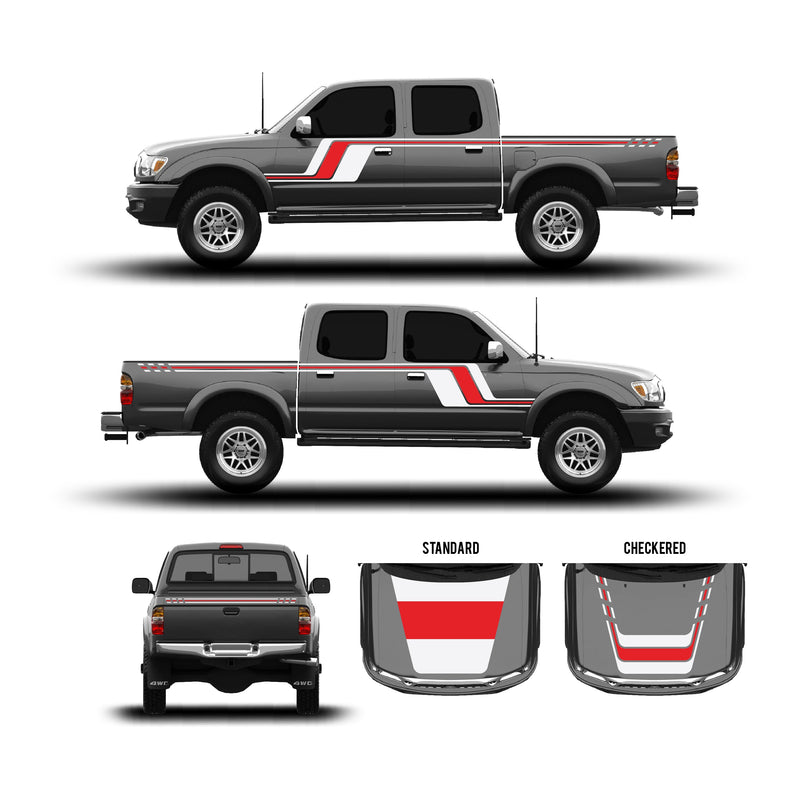 Load image into Gallery viewer, 2001-04 Tacoma Checkered Stripe Kit
