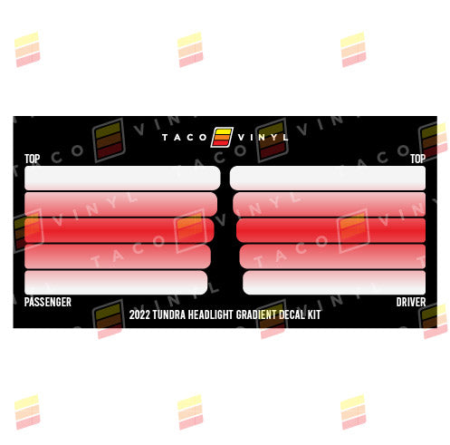 Load image into Gallery viewer, 2022+ Tundra Headlight Gradient Decal Kit
