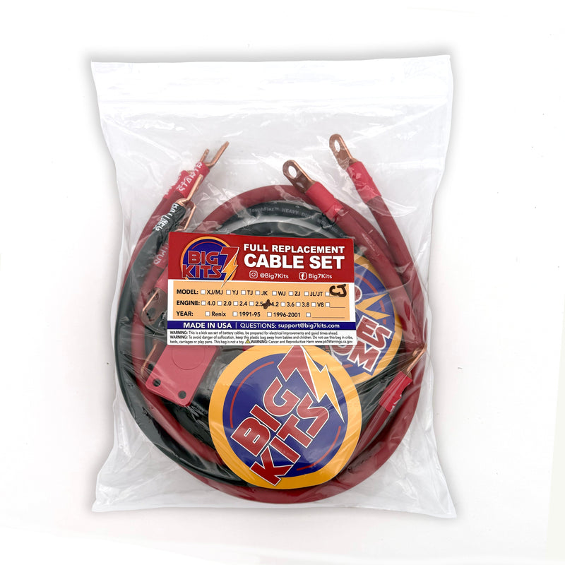 Load image into Gallery viewer, Jeep CJ Big 7 Battery Cable Kit
