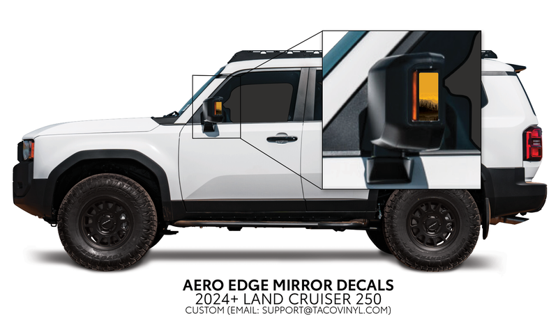 Load image into Gallery viewer, 2024+ Land Cruiser 250 Aero Edge Mirror Decals
