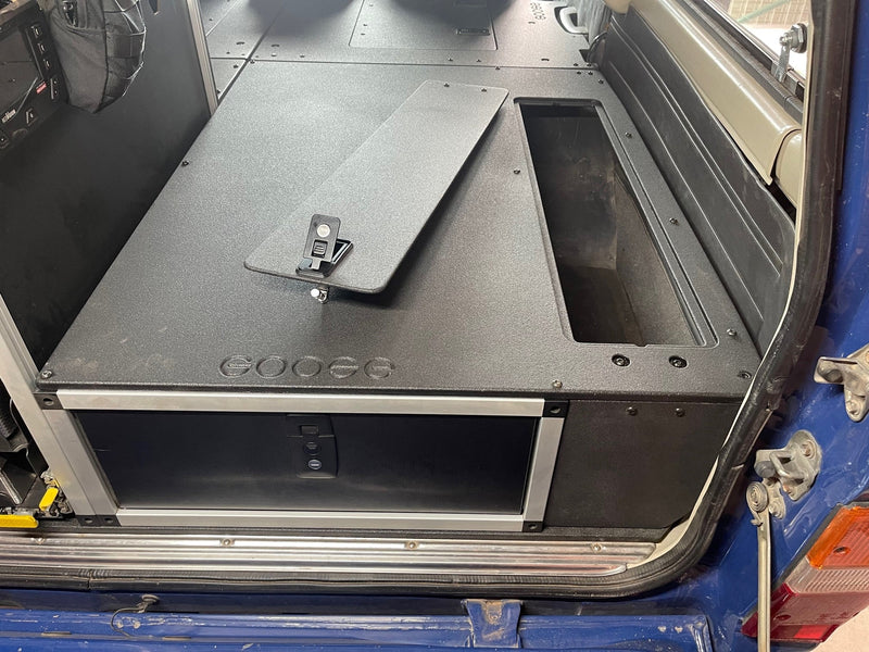 Load image into Gallery viewer, Toyota Land Cruiser 1980-1990 60 Series - Single Drawer Module with Fitted Top Plate - 22-3/16&quot;W x 9-1/2&quot;H x 40&quot;D
