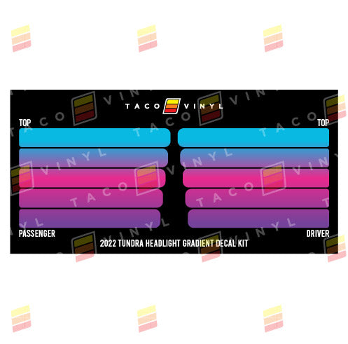 Load image into Gallery viewer, 2022+ Tundra Headlight Gradient Decal Kit
