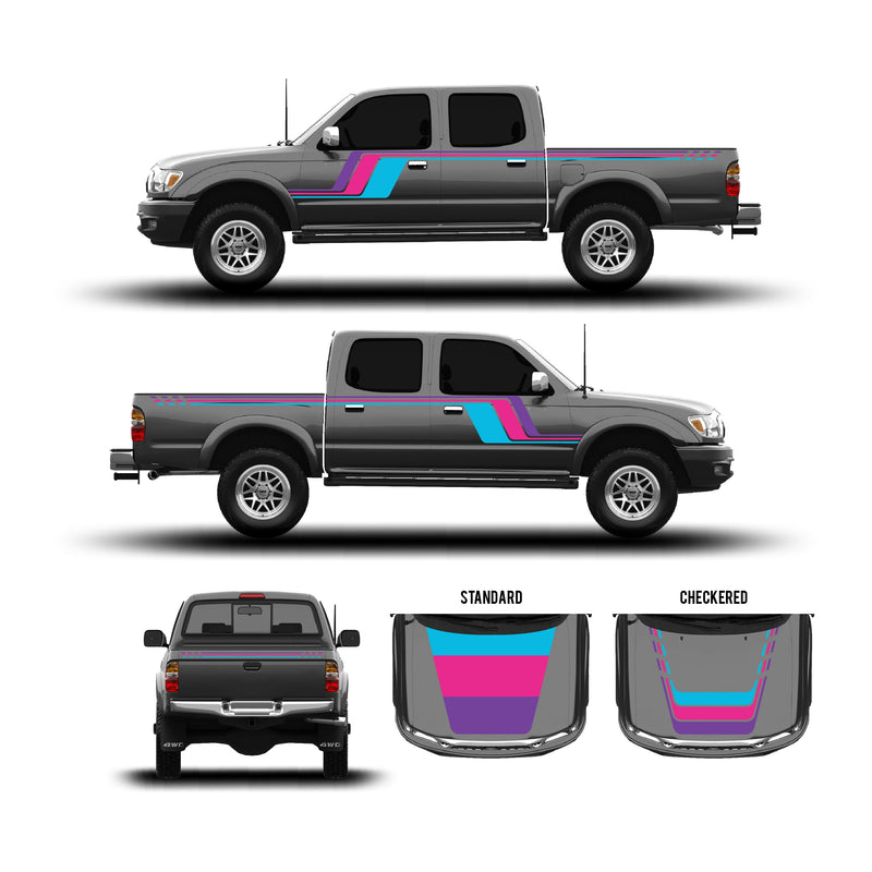 Load image into Gallery viewer, 2001-04 Tacoma Checkered Stripe Kit

