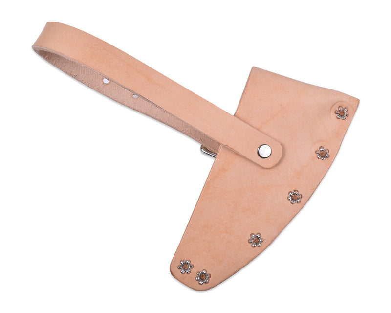 Load image into Gallery viewer, Natural Leather Mask, Riveted Design with Strap for Hudson Bay and Boy Axes
