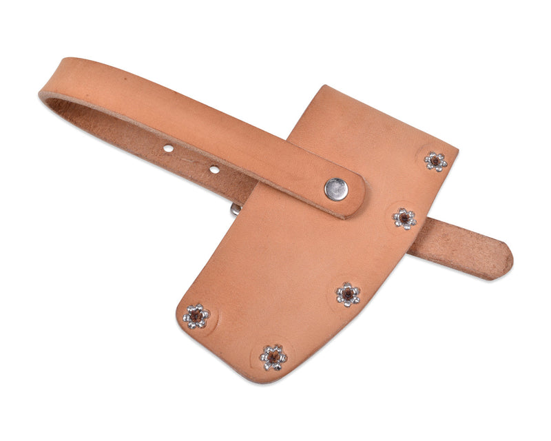 Load image into Gallery viewer, Natural Leather Mask, Riveted Design with Strap for Hatchets
