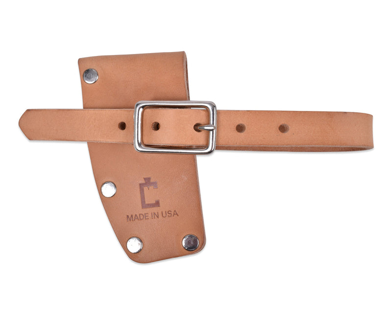 Load image into Gallery viewer, Natural Leather Mask, Riveted Design with Strap for Hatchets
