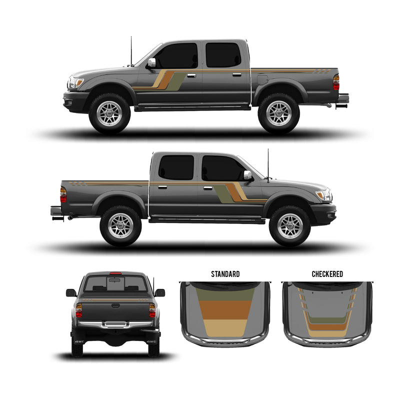 Load image into Gallery viewer, 2001-04 Tacoma Checkered Stripe Kit
