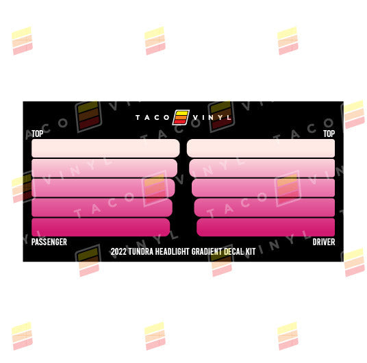 Load image into Gallery viewer, 2022+ Tundra Headlight Gradient Decal Kit
