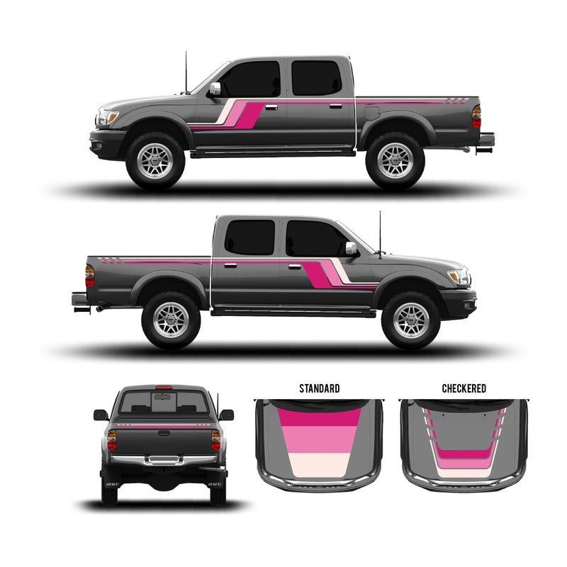 Load image into Gallery viewer, 2001-04 Tacoma Checkered Stripe Kit
