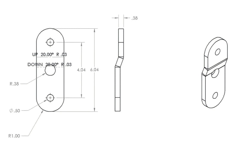 Load image into Gallery viewer, 4&quot; Shackle 1/4&quot; Offset
