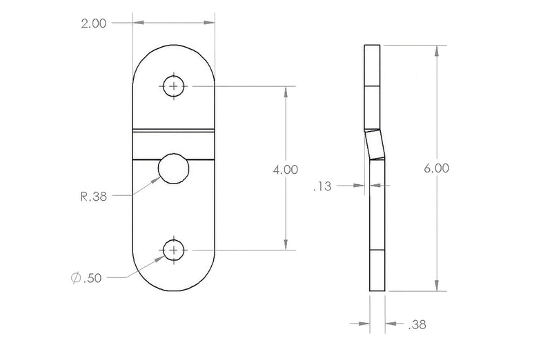 Load image into Gallery viewer, 4&quot; Shackle 1/8&quot; Offset
