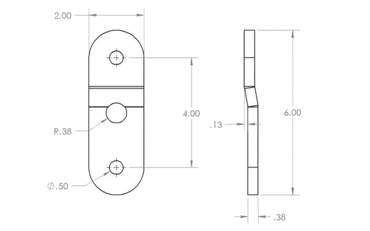 4" Shackle 1/8" Offset