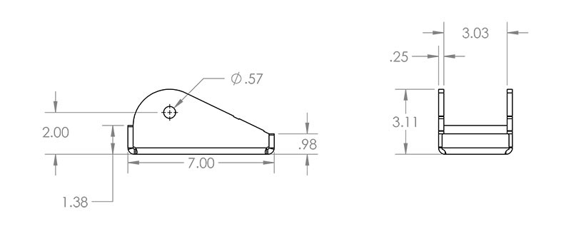 Load image into Gallery viewer, 63&quot; Frenched Leaf Spring Hangers
