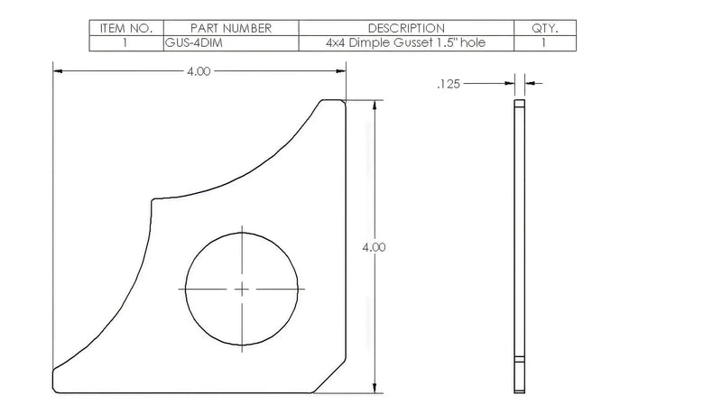 Load image into Gallery viewer, 4&quot;x4&quot; 90 Degree Dimple Die Gusset
