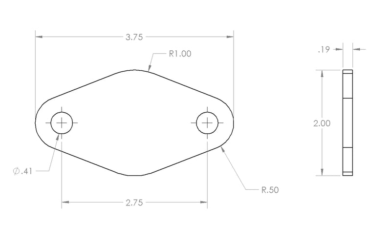Load image into Gallery viewer, Small Oval Solid Mounting Plate
