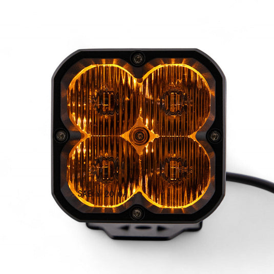 Amber Backlit Race Pod Pair Bundle With Wiring Harness